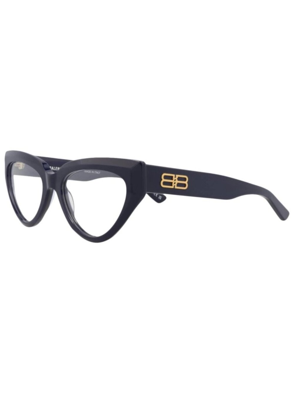 New Balenciaga Women's Eyeglasses Cat Eye Recycled Acetate Frame Blue Blue